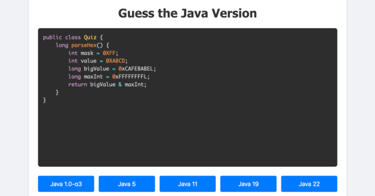The Java Version Quiz - Mostly nerdlessMostly nerdless